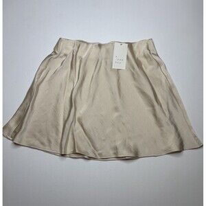 NWT A New Day Women's Cream A Line Silky Blend Mini Skirt Size XS